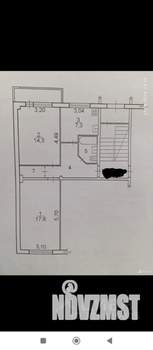 2-к квартира, вторичка, 52м2, 1/5 этаж