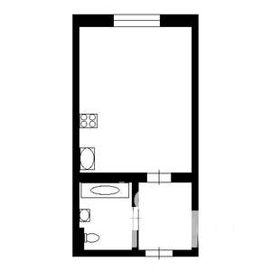1-к квартира, вторичка, 28м2, 1/5 этаж