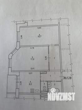 2-к квартира, вторичка, 56м2, 6/12 этаж