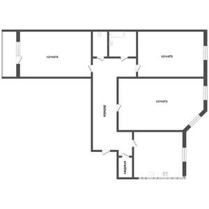 3-к квартира, вторичка, 70м2, 8/9 этаж