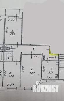 3-к квартира, вторичка, 71м2, 6/10 этаж
